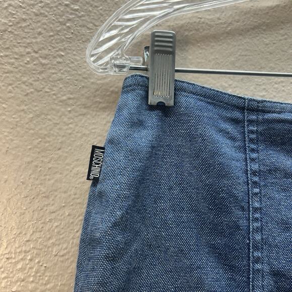 Moschino Jeans Mini Skirt High Rise Side Slit SZ 28 / 6 Quiet Luxury Western Y2K - Picture 2 of 7
